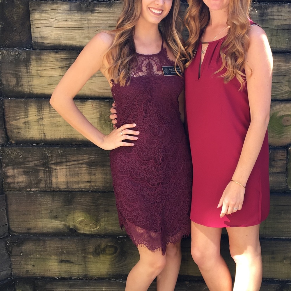 Free People Burgundy Dress